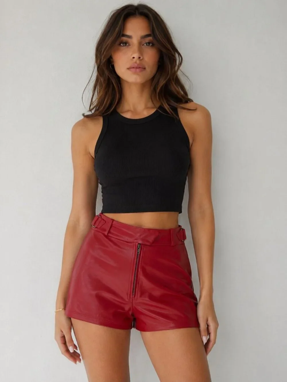 NWT $2K Matchless London Leather Kate Short Lazy Red Size Large